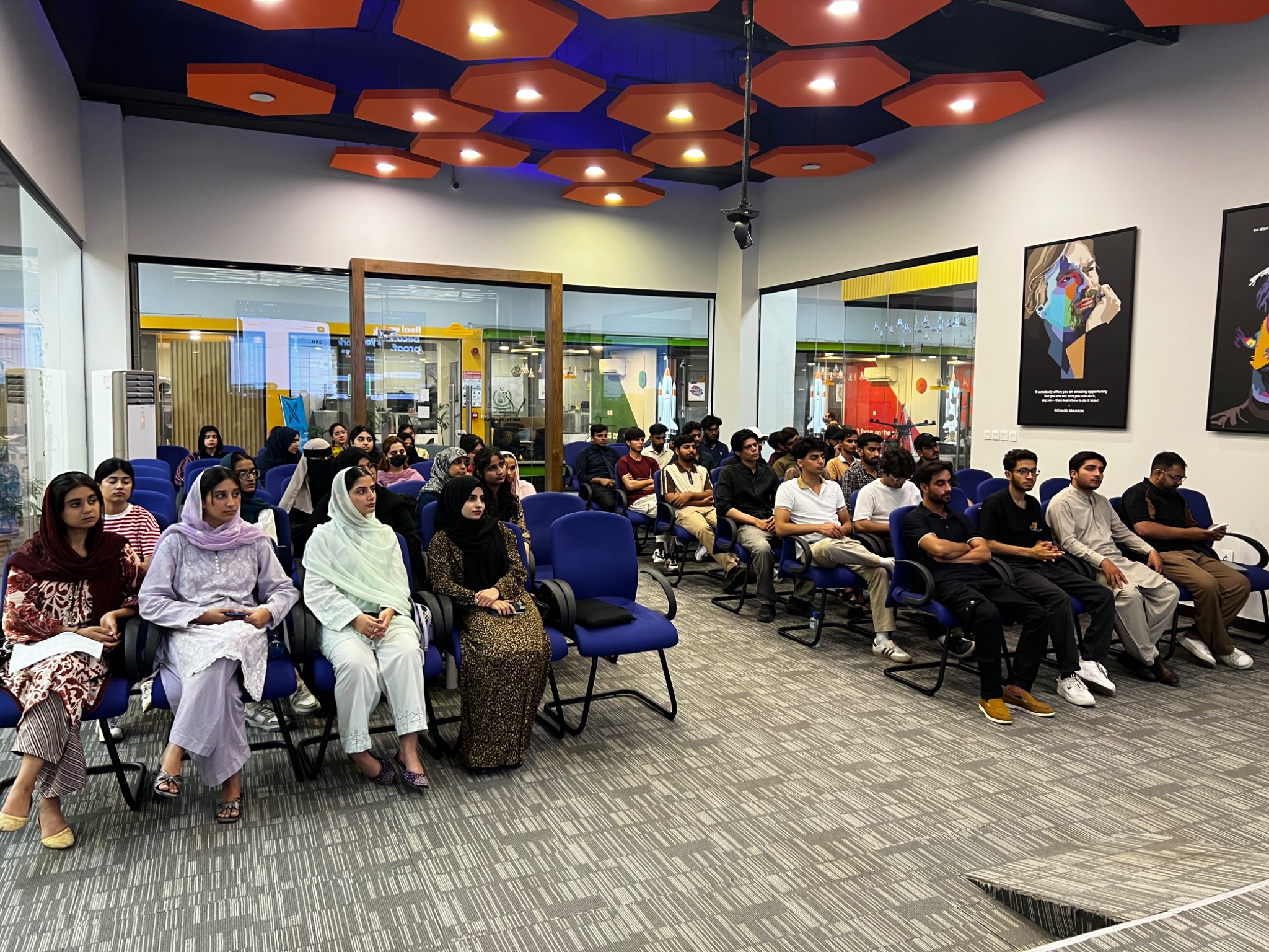 Attendees listening during the SM Intern Connect session